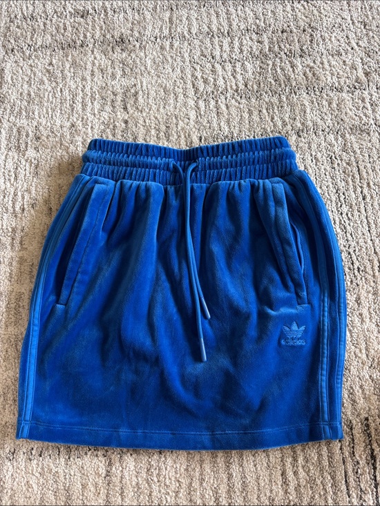 adidas Dresses & Skirts - adidas Royal Blue Velour Kids Skirt with Drawstring